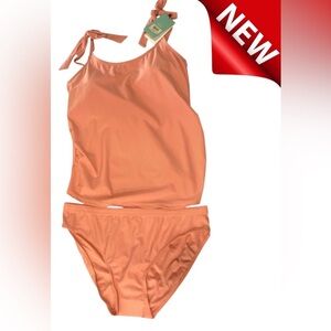 Kindred Bravely Maternity & Nursing Tankini Swim Top Pink Size Medium NWT